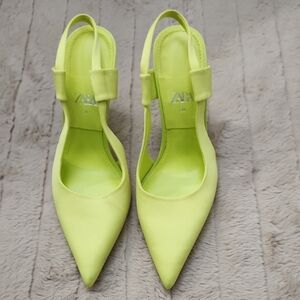 Zara Women's Bright Yellow Slingback Heels